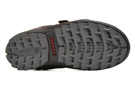 Geox Tenis Marrón/Rojo Sin Corbata Cuero Tenis/Zapatos Niños Pequeños Talla 10 1/2 Foto 3 de 4