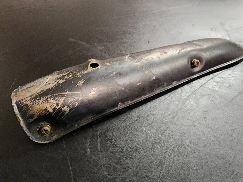 1974 Suzuki TC100 Blazer Exhaust Heat Shield Lower CLEAN TC tc 100 - Image 4 of 4