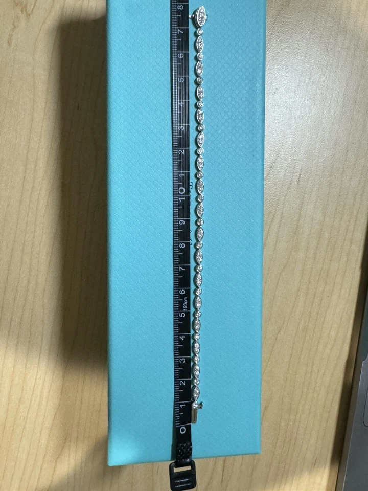 Authentic Tiffany&Co. Jazz Bracelet Platinum Diamond 1.6ct - Image 4 of 4