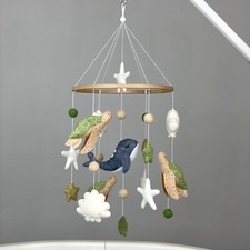 Ocean baby mobile whale Turtles mobile Nautical mobile crib Sea creature mobile