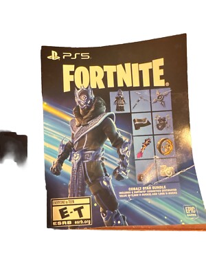 Fortnite Cobalt Star Bundle Code + 1000 V Bucks (Unscratched) PS5 Exclusive NEW!