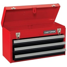 Craftsman Portable 20.5-in Ball-bearing 3-drawer Red Steel Lockable Tool Box Craftsman Portable 20.5-in Ball-bearing 3-drawer Red Steel Lockable Tool Box