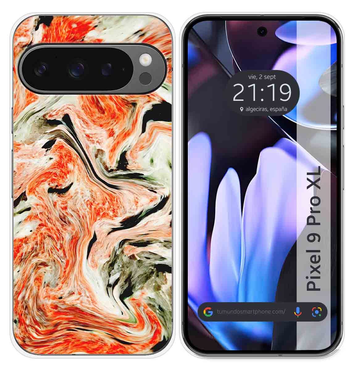 Cover Silicone per Google Pixel 9 Pro XL 5g Disegno Marmo 12 Disegni