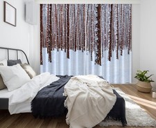 3D Winter Snow G2074 Photo Blockout Curtain Fabric Window Honey 2023