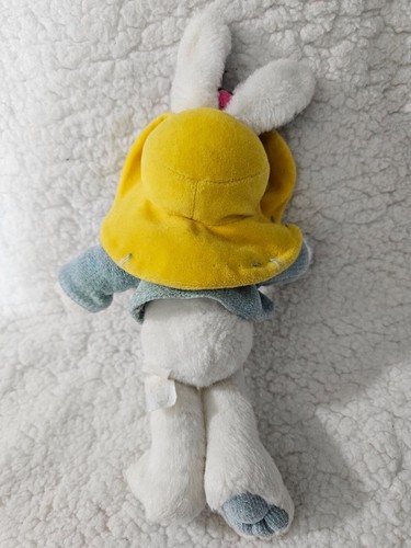Vintage 1999 Mary Meyer Bunny Rabbit Plush Toy Hat Butterfly 12" Bean Bag - Picture 7 of 12