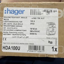 Hager 100A THREE PHASE MCCB HDA100U