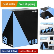 3 in 1 Foam Plyometric Jump Box for Training Conditioning - Plyo Jump Box f...