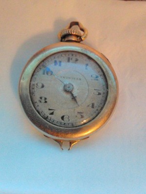 Estate Trinitas Swiss pendant pocket watch 10/0 15j GF Wadsworth case Rare