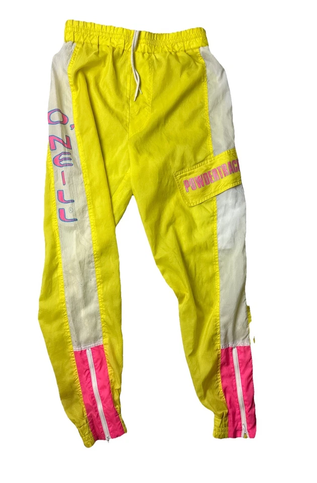 Pantalones cortavientos vintage años 80 O’Neill pierna neón snowboard esquí talla L Foto 2 de 4