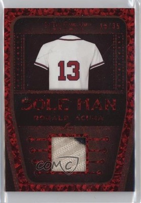 2022 Leaf ITG Used Sports Sole Man Red Pattern /35 Ronald Acuna Jr #SM-19 b0z