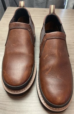 Chinook Men's Size 9.5 Workhorse Romeo Slip On Leather Loafer Work Shoes Brown
