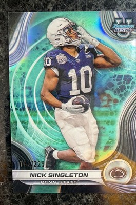 2024 Bowman's Best University - Nick Singleton #26 Aqua Refractor /225 (RC)
