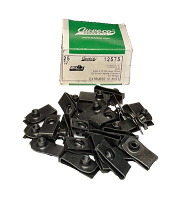 Auveco 12575 Extruded U-Nut M6-1.0 Screw Size Phosphate for GM (Qty:25)