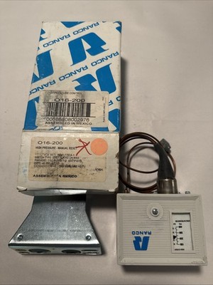 Ranco 016-200-70 Reset Control High Pressure Control Switch 150 450 Psig