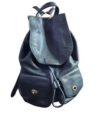 Rucksack Tasche Original Coach Leder Schwarz