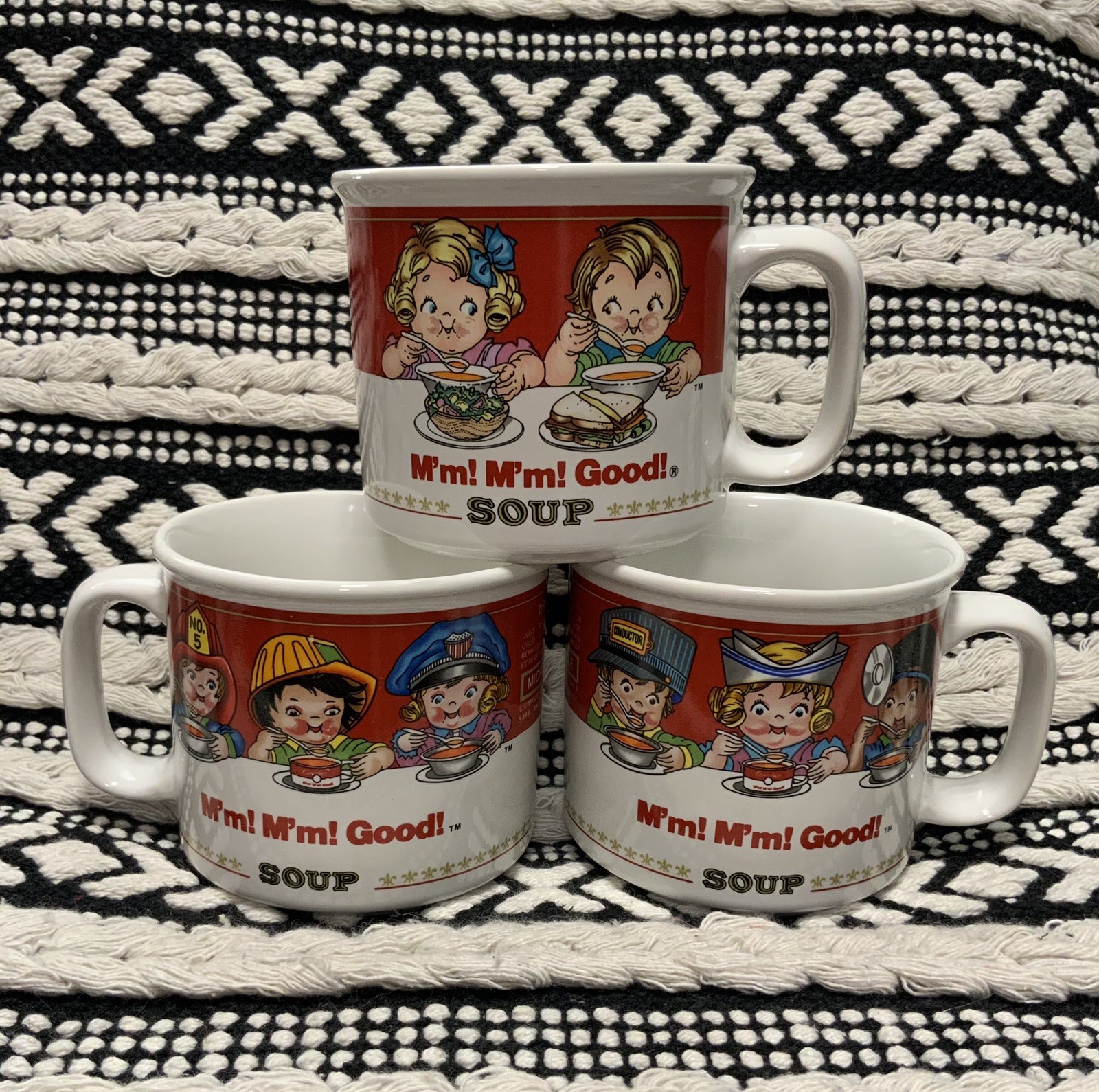 Vintage Campbell’s Soup Mugs 1993 Mm Mm Good! Campbell Soup Co Westwood Set Of 3