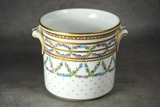 Potschappel Dresden Porzellan Cachepot Übertopf mit Griffen 11,5cm