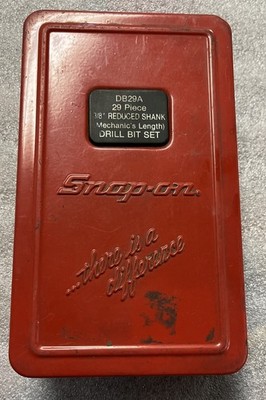 SNAP-ON DB29A 29 PIECE 3/8'' REDUCED SHANK DRILL BIT SET BOX ONLY 