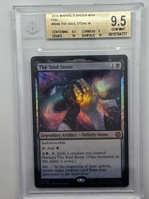 mtg infinity stone cards MTG Marvel The Soul Stone #0066 BGS 9.5 GEM Mythic Foil 2025 Infinity Stone