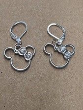 Sterling Silver Mickey Mouse Outline Earrings