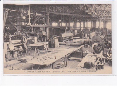 CREIL: Tresore Wettschein, Fabrik, eine Ecke Werkstatt, Maschinen -