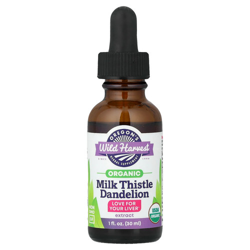 Organic Milk Thistle Dandelion Extract, 1 fl oz (30 ml)