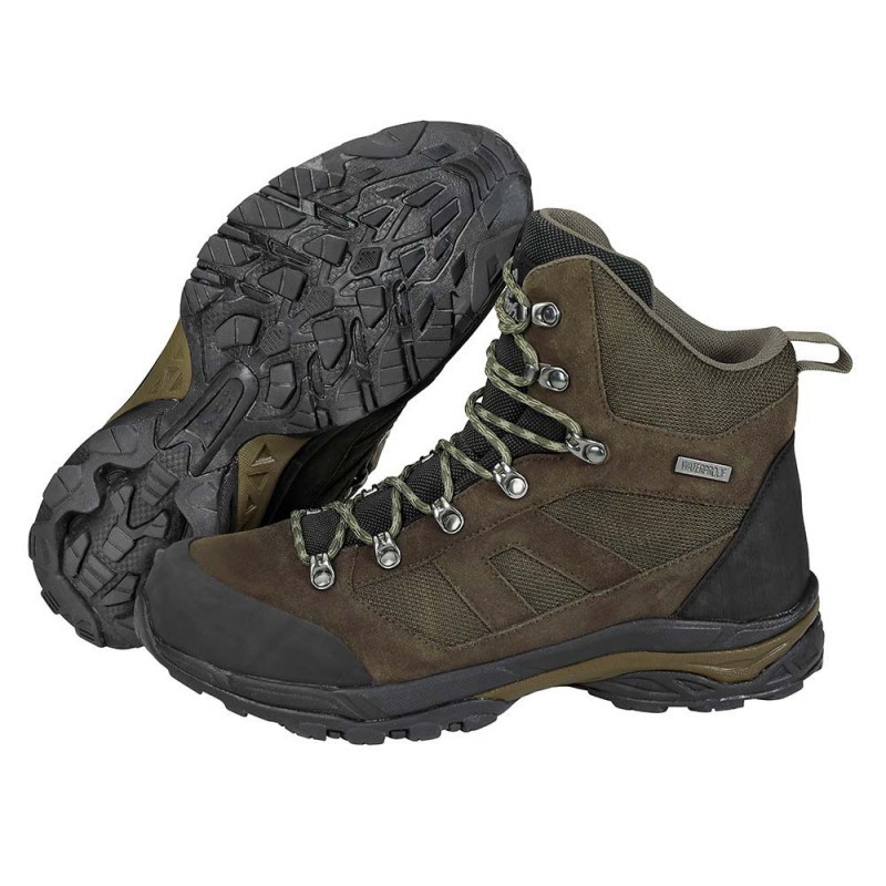 Chaussure chamois Ligne Verney-Carron : bottines de chasse camouflage avec sécurité fluo orange