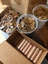 Bulk Lincoln Cent Rolls, ALL 95% COPPER PENNIES.