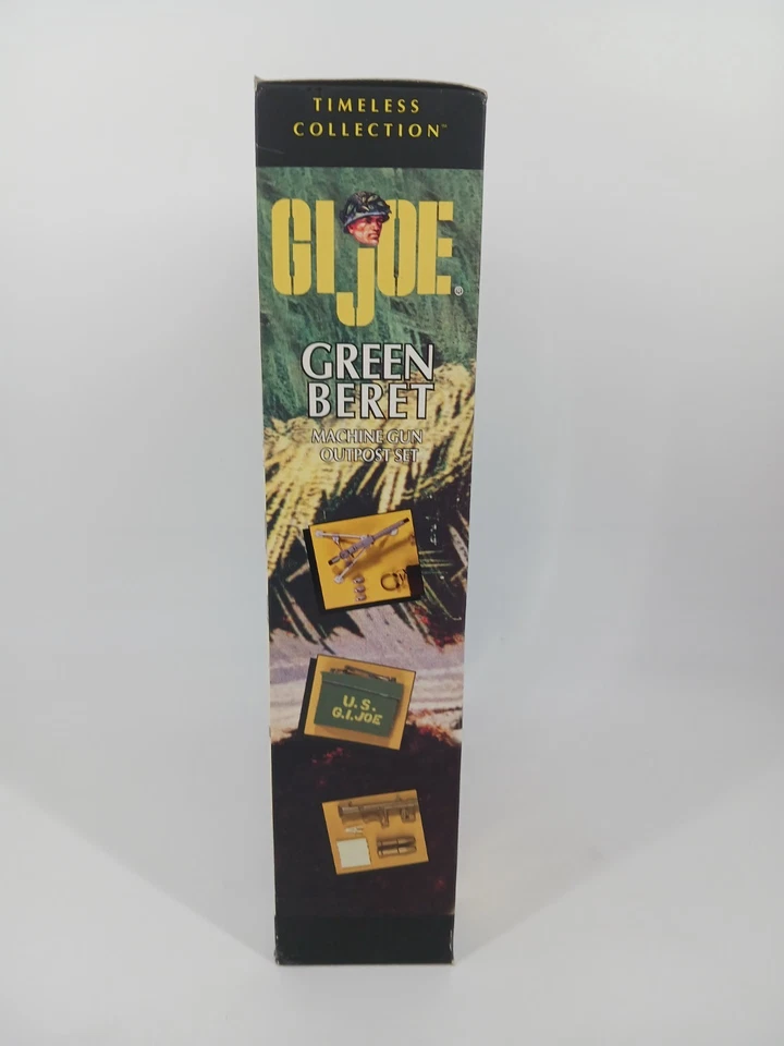G I Joe Timeless Collection Green Beret Machine Gun Outpost Set 12" 2001 Sealed - Image 4 of 4