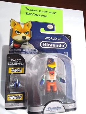 World of Nintendo Star Fox Falco Lombardi 4 Inch Action Figure READ DESCRIPTION