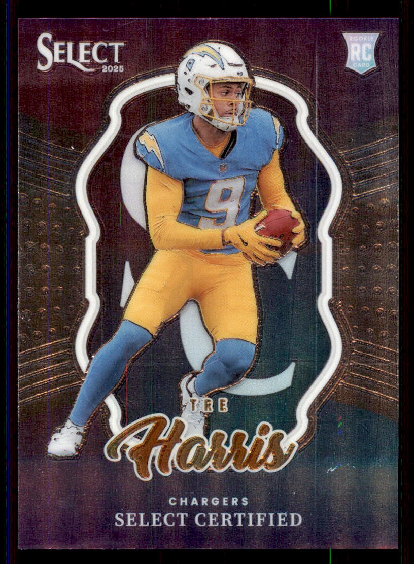 2025 Panini Select #23 Tre Harris Select Certified Rookies Los Angeles Chargers