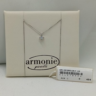 Poetische Halskette Frauen Punto Luce aus Gold 18KT 750 Und Diamant 0.06 (0629)