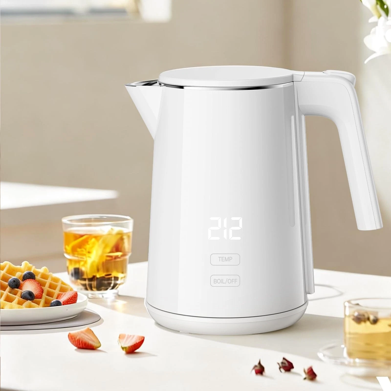 Electric Kettle, 1.0L Fast Boiling with 7 Temperature Settings, Auto Shut-Off...