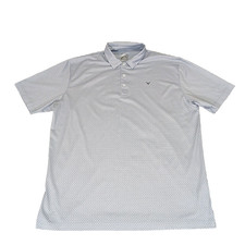 Callaway Opti Dri Golf Polo Performance Stretch Men's XL Grey Geometric Pattern