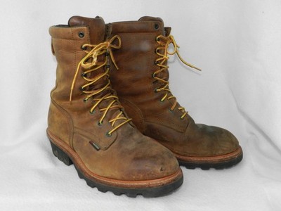 Red Wing Work Boots Loggermax 620 Soft Toe Waterproof Brown Leather Mens 11D