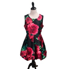 Xtraordinary Big Girl's Size 18.5 Plus Size Fit  Flare Dress Floral Sleeveless
