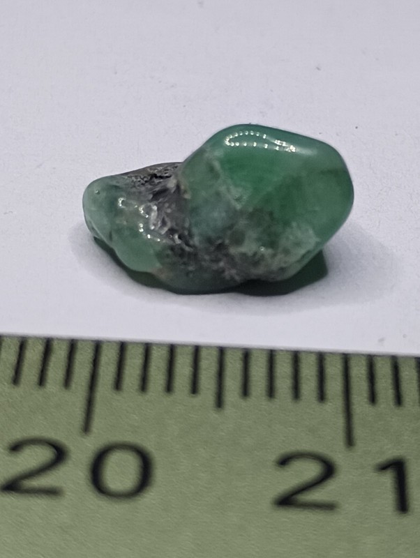 3.70 ct Colombian Emerald Rough Polished Crystal On Matrix-Nice Display Specimen