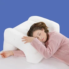 HOMBYS Side Sleeper Pillow with Arm Hole, Shredded Foam Shoulder Pillow for Neck