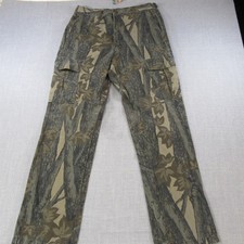 Vintage USA Made Camo Cargo Pants Mens 34x33 Medium Woodland Hunting Workwear