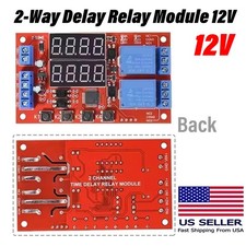 12V 10A Adjustable Time Delay Relay Module 32 Modes Dual Way LED Timer Switch US