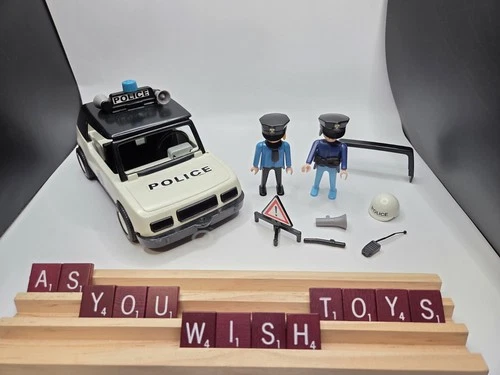 Vintage Playmobil #3149 Police Car Set ~ Loose As Is