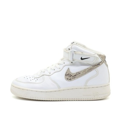 Nike Damen Air Force 1 Mid Sneaker Weiß Leder Air-ämpfung High-Top EU 38.5