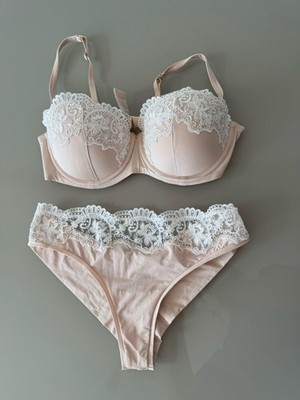 Verkaufe ein Dessous-Set von Incanto BH (80B) + Slip 40 Beige Neu