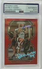 2022 Panini Prizm WNBA Red Prizm /199 Dearica Hamby #15 PSA/DNA Autograph Signed