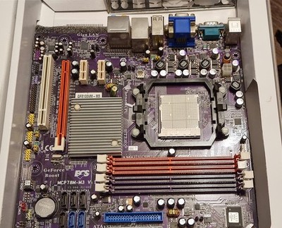 Phenom I/II Retro PC Mainboard ECS MCP78M-M3 V:1.0 DDR2 mit I/O Shield AM2+