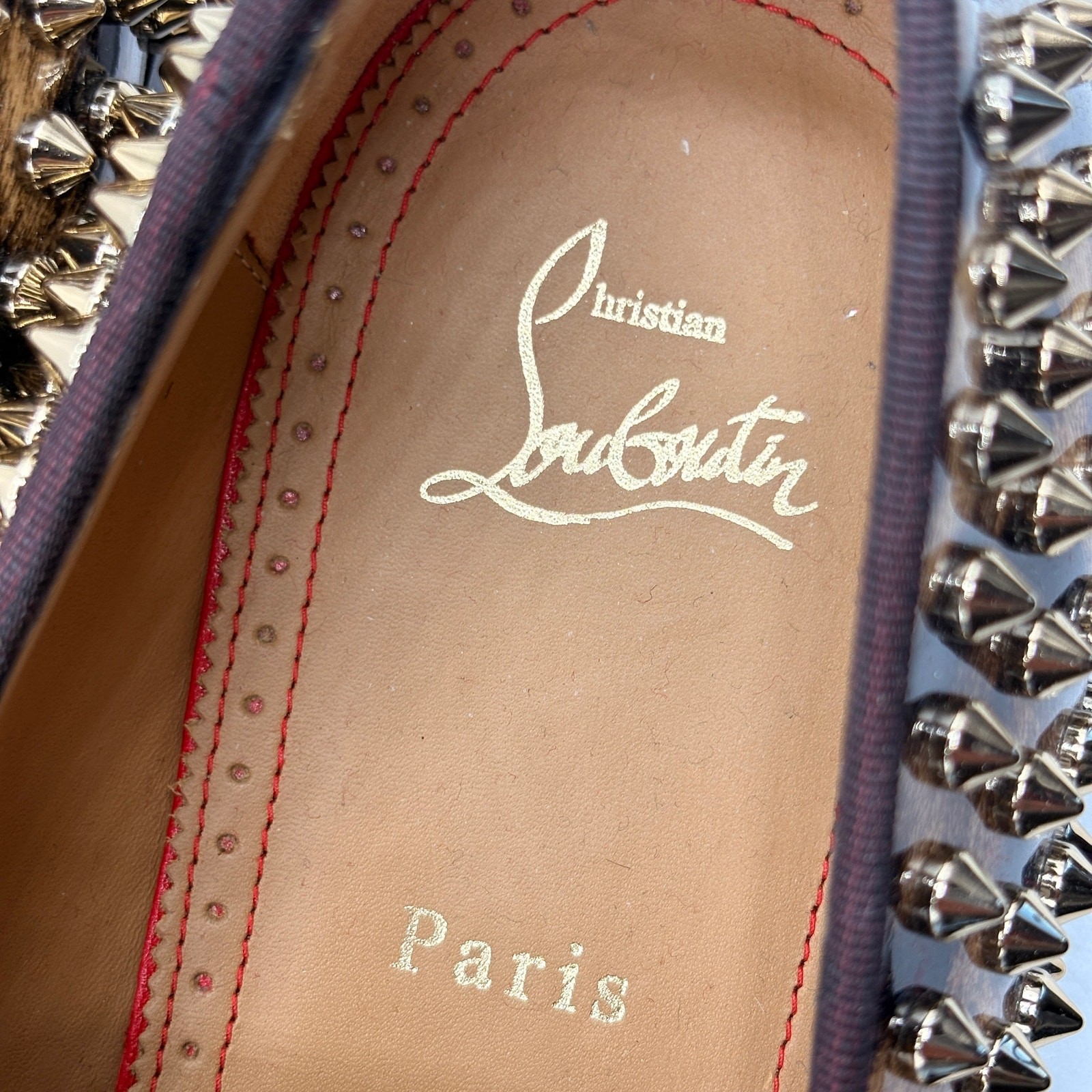 CHRISTIAN LOUBOUTIN Dandelion Spike Loafers Leopard Bronze Degrade Sz 43.5 $1395 image 9