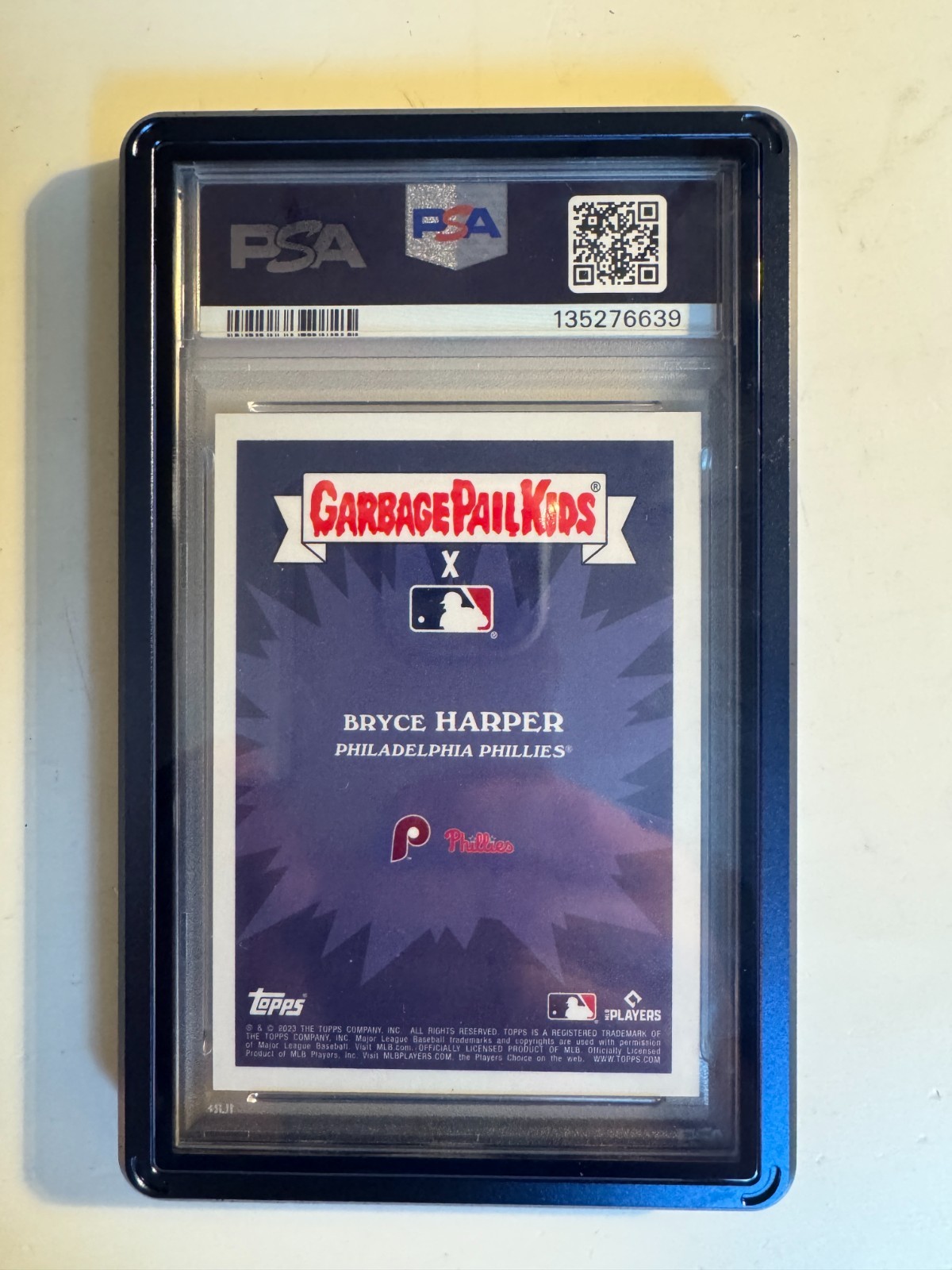 2023 Topps GPK X MLB S3 Bryce “Hammerin Harper” Blue Foil 1b #/25 PSA 10 Pop 1/1 view 2