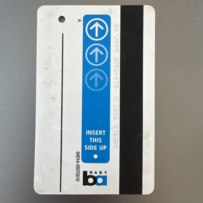 San Francisco Bay Area Rapid Transit District BART Real used subway  ticket