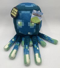 MINECRAFT Earth Glow Squid 18 Pillow Glow In The Dark Plush Mojang New with Tag