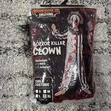 Spooktacular Creations Unisex Killer Clown Costume Horror Childs Sz XL